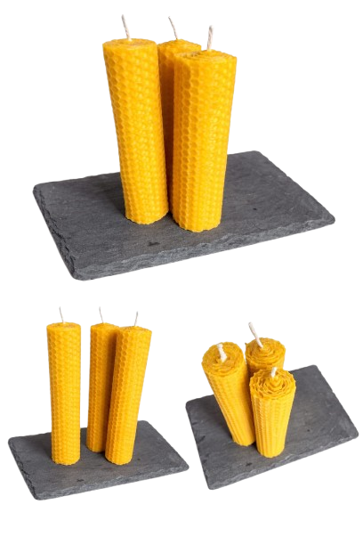 Miniatura de Vela artesanal de cera abeja